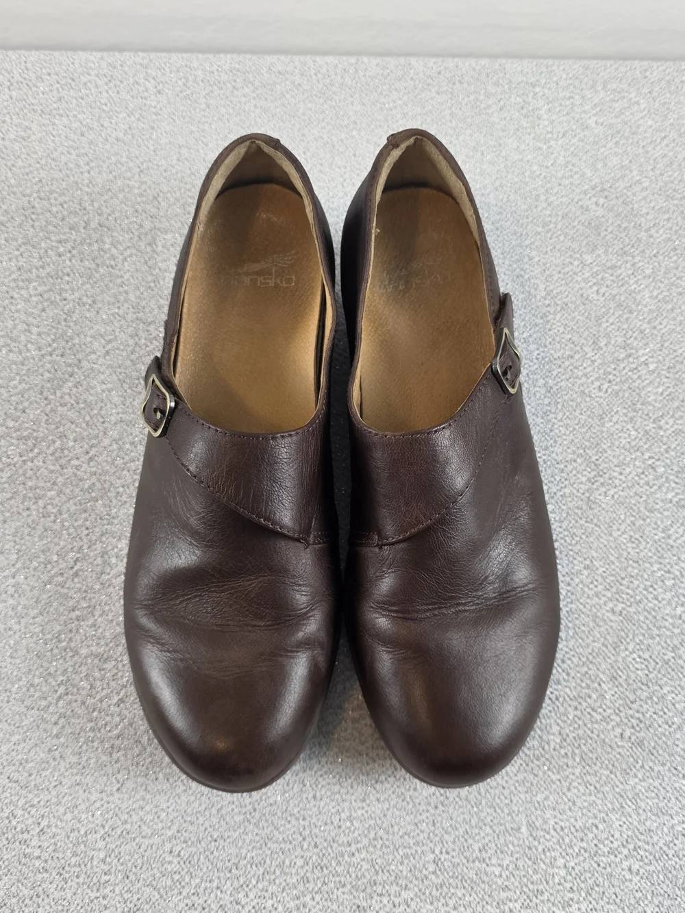 Dansko Marisa Hidden Wedge Oxford Shoes Brown Leather Women's 39/8.5-9